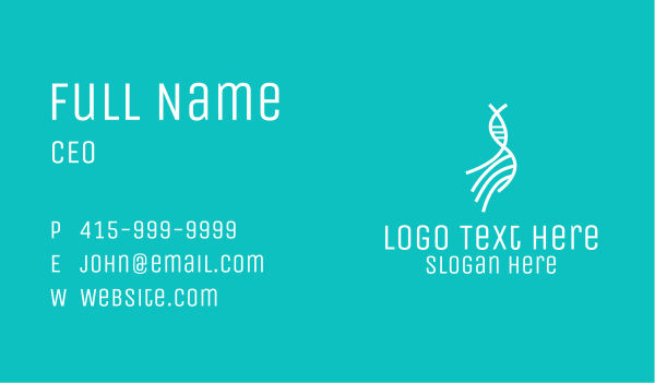 White DNA String  Business Card Design Image Preview