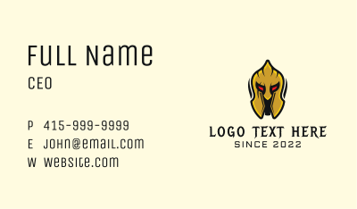 Gaming Gladiator Helmet Business Card Image Preview