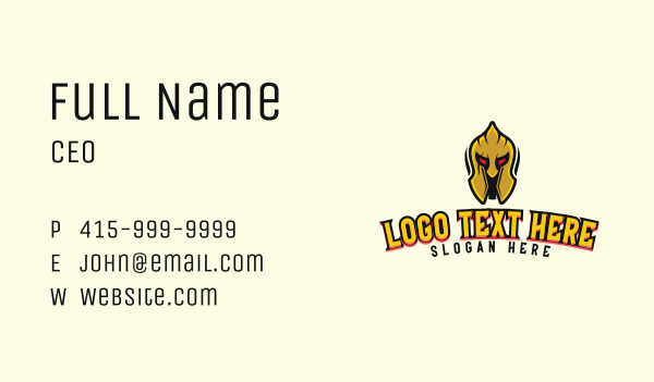 Gaming Gladiator Helmet Business Card Design Image Preview