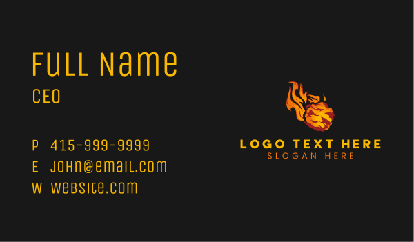 Abstract Blazing Flame Business Card Design Image Preview