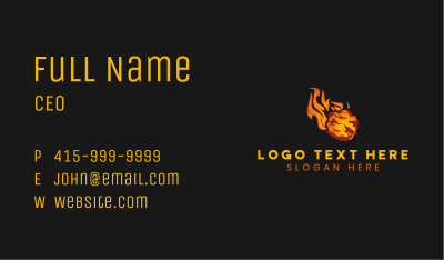 Abstract Blazing Flame Business Card Image Preview