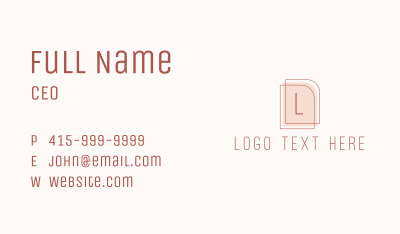 Minimalist Fashion Frame Letter Business Card Image Preview