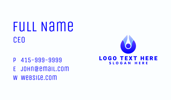 Plumber Water Droplet  Business Card Design Image Preview