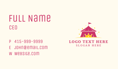 Crown Carnival Tent Business Card Image Preview