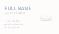 Underline Signature Wordmark Business Card Design