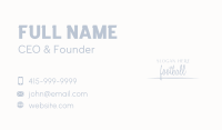Underline Signature Wordmark Business Card Image Preview