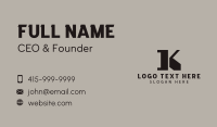 Generic Builder Letter K Business Card Preview