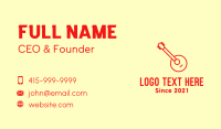 Red Banjo Guitar Business Card Image Preview