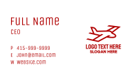 Red Plane Flight  Business Card Image Preview