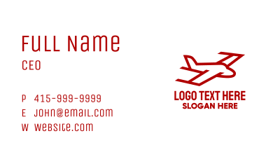 Red Plane Flight  Business Card