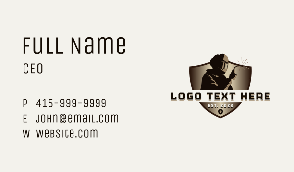 Welding Industrial Worker Business Card Design Image Preview
