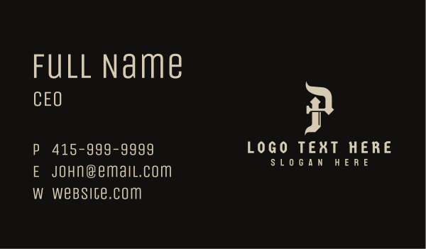 Record Label Letter P  Business Card Design Image Preview