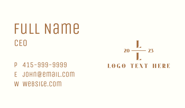 Classy Elegant Lettermark Business Card Design Image Preview