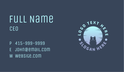 Wolf Moon Badge Business Card