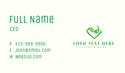 Natural Agriculture Leaf  Business Card Image Preview