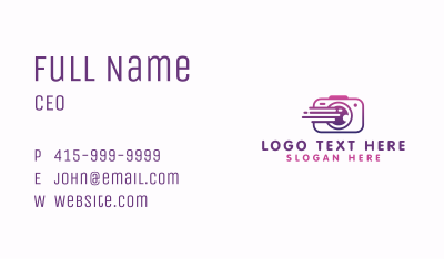 Camera Fast Photography Business Card Image Preview