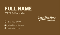 Varsity Coffee  Wordmark Business Card Image Preview