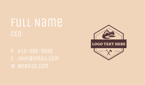 Mountain Peak Scenery  Business Card Design Image Preview