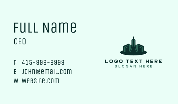 Realtor Skyscraper Building Business Card Design Image Preview