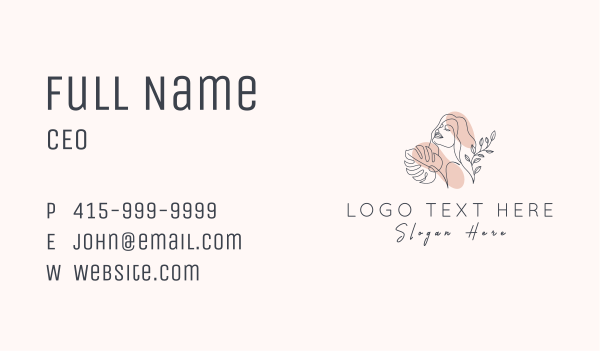Natural Beauty Woman Business Card Design Image Preview