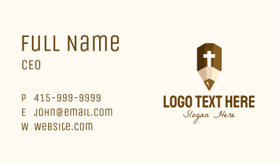 Holy Crucifix Pencil Business Card Image Preview