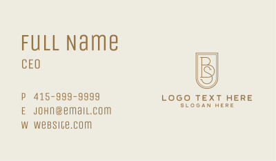 Serif Emblem B & S Business Card Image Preview