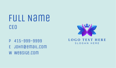 Gradient Flower Crown Business Card Image Preview