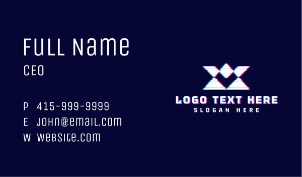 Static Motion Letter VW  Business Card Design Image Preview