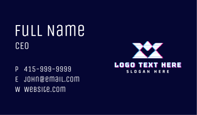 Static Motion Letter VW  Business Card Image Preview