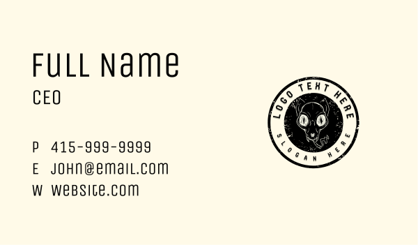 Cat Skull Smoke Business Card Design Image Preview