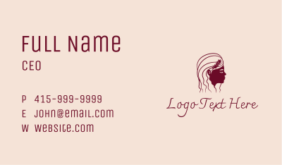 Female Hair Salon Business Card Image Preview