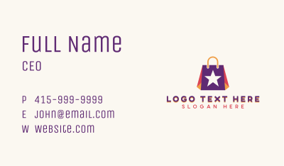 Retail Shopping Bag Business Card Image Preview