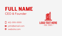 Red Tower City Building Business Card Image Preview