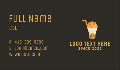 Fries Food Cart Business Card Image Preview
