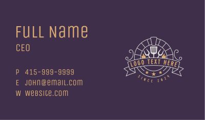 Gastropub Oven Restaurant Business Card Image Preview