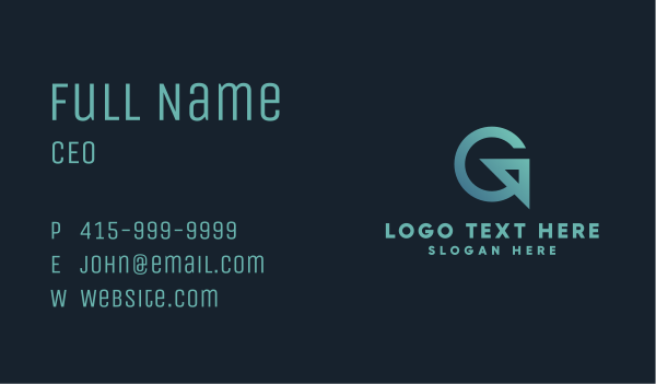 Logistics Arrow Letter G Business Card Design Image Preview