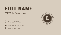 Generic Round Letter Business Card Image Preview