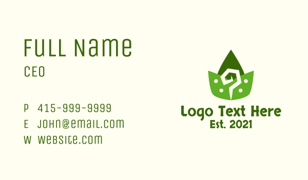 Aztec Leaves Pattern Business Card Design Image Preview