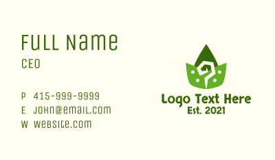 Aztec Leaves Pattern Business Card Image Preview
