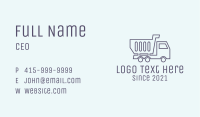 Minimalist Dump Truck  Business Card Image Preview