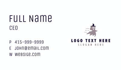 Ghost Spooky Witch Business Card Image Preview