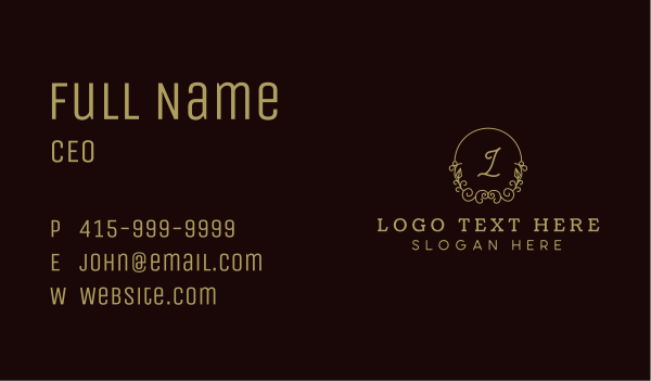 Elegant Luxury Lettermark Business Card Design Image Preview