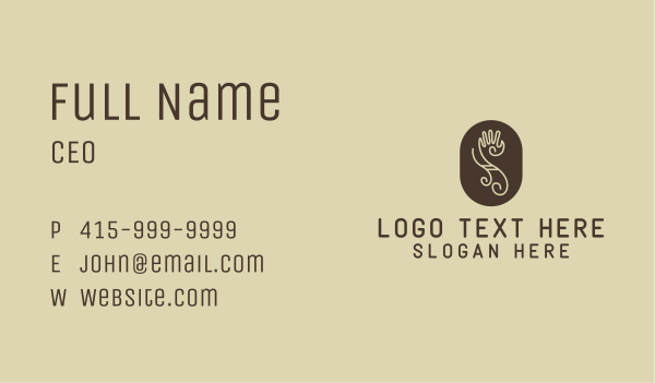 Tribal Letter S Hand Business Card Design Image Preview