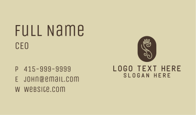 Tribal Letter S Hand Business Card Image Preview
