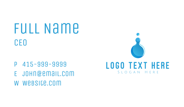 Blue Water Drop Business Card Design Image Preview