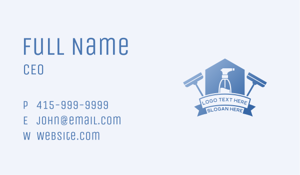 House Clean Spray Business Card Design Image Preview