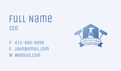 House Clean Spray Business Card Image Preview