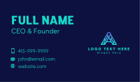 Digital Cyber Letter A Business Card Image Preview
