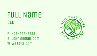 Green Tree Planting Business Card Image Preview
