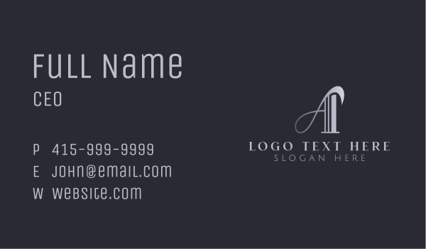 Classic Architect Firm Letter A Business Card Design Image Preview